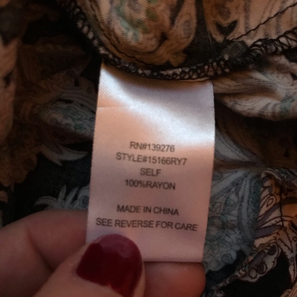 Daniel Rainn Purple Black Boho Peplum Top, EUC, S - Picture 7 of 16